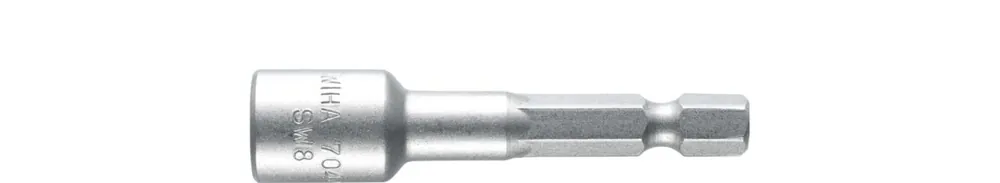 Wiha 04640 Clé à douille à insert magnétique Standard 55 mm hexagonal 1/4" () 3/8