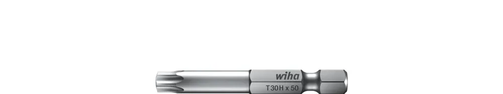 Wiha 20223 Embout professionnel TORX® inviolable (avec alésage) 1/4" () T30H x 50 mm