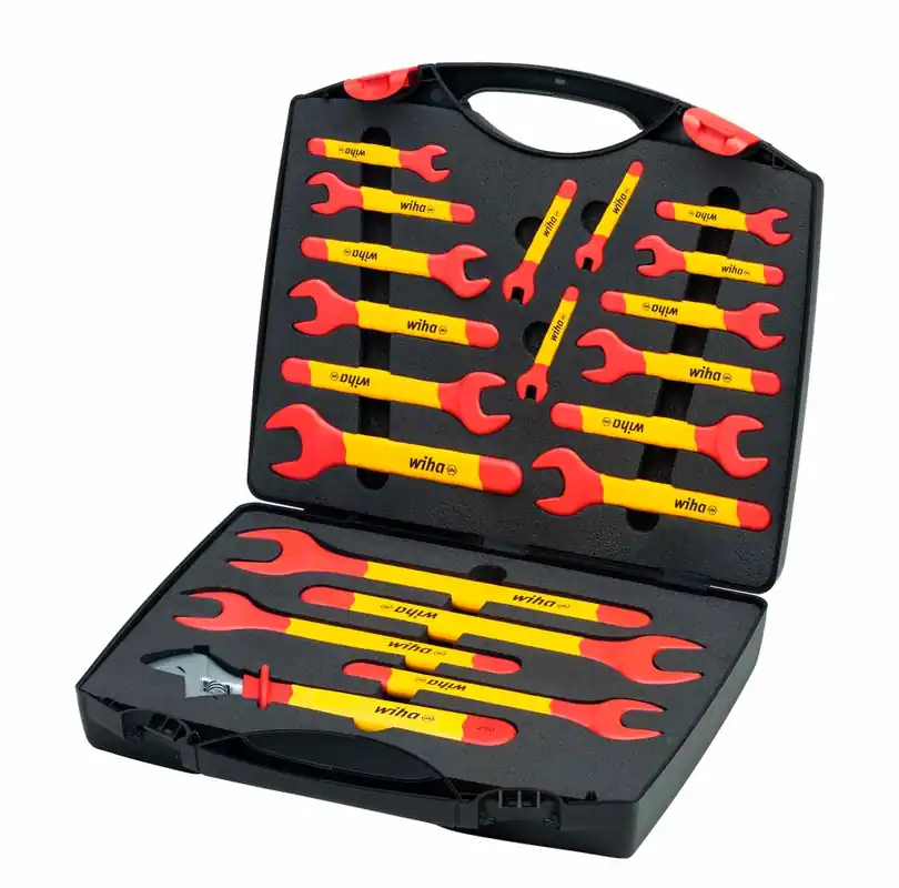 Wiha 43022 Jeu de clés à douille isolées 6-32 mm 20 pièces en coffret