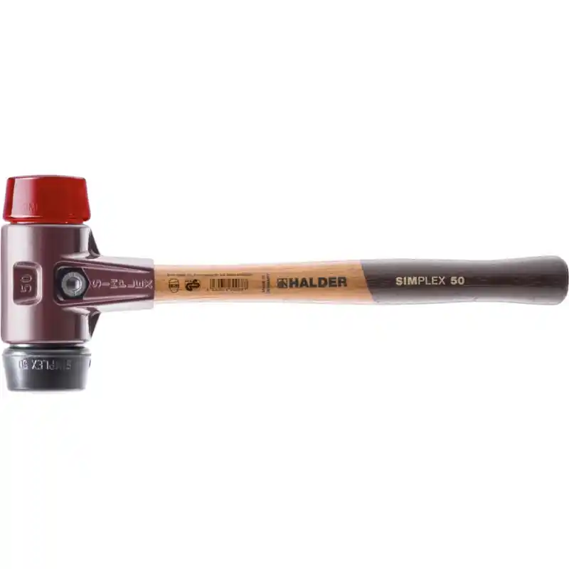 Halder 3026.050 3026050 Marteau SIMPLEX caoutchouc/plastique, 50 mm