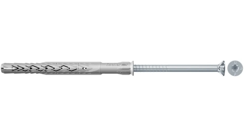Fischer 530925 Cadre/bouchon de construction SXRL 14 x 180 T acier zingué électrolytiquement 50 pièces