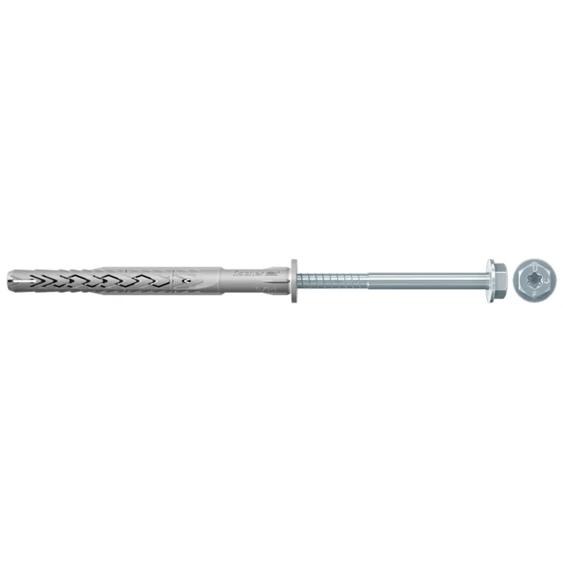 Fischer 540131 Bouchon de construction SXRL 8 x 120 Vis FUS à tête hexagonale avec anneau en U 50 pièces