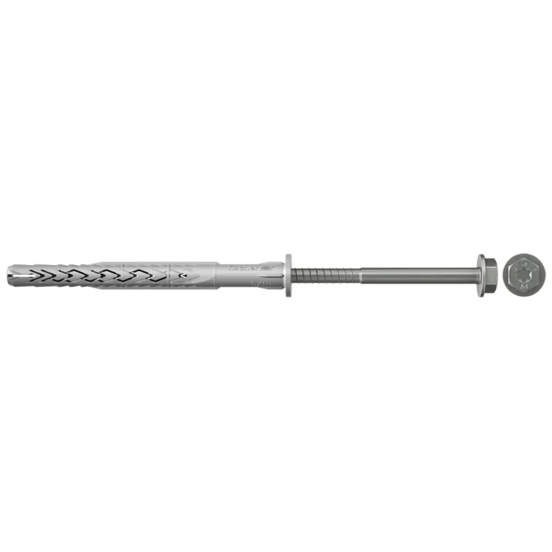 Fischer 540137 Bouchon de construction SXRL 8 x 100 FUS avec vis à tête hexagonale et anneau en U A4 en acier inoxydable 50 pièces
