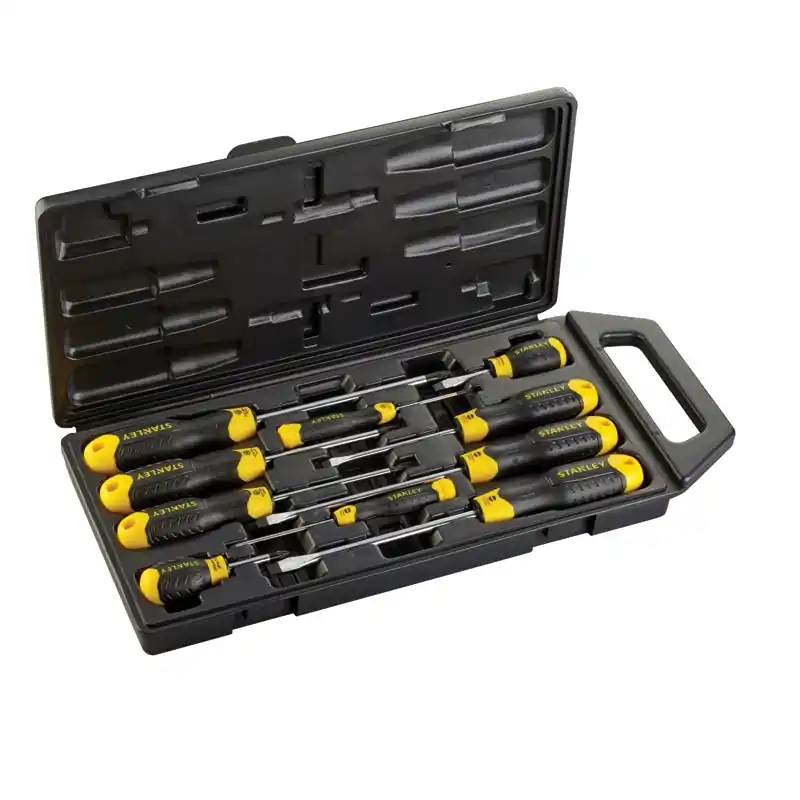 Stanley 2-65-014 Jeu de tournevis Cushiongrip Standard 10 pièces