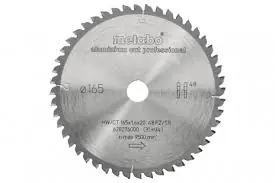 Metabo Accessoires 628276000 ALUMINIUMCUTPROF 165X20 Z48 FZ/TR -Lame de scie circulaire à 5Â° pour aluminium