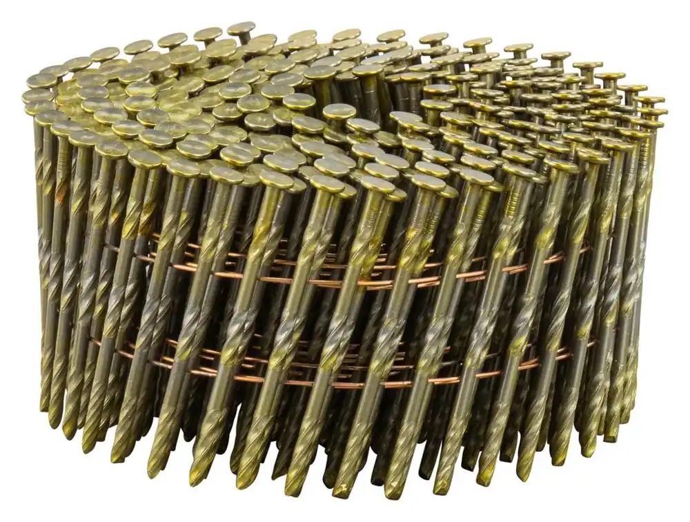 Makita Accessoires F-30878 Clous en fil métallique laminé plat 2.5 x 57 mm Galva noué vierge/enrobé de jaune 8100 pcs.