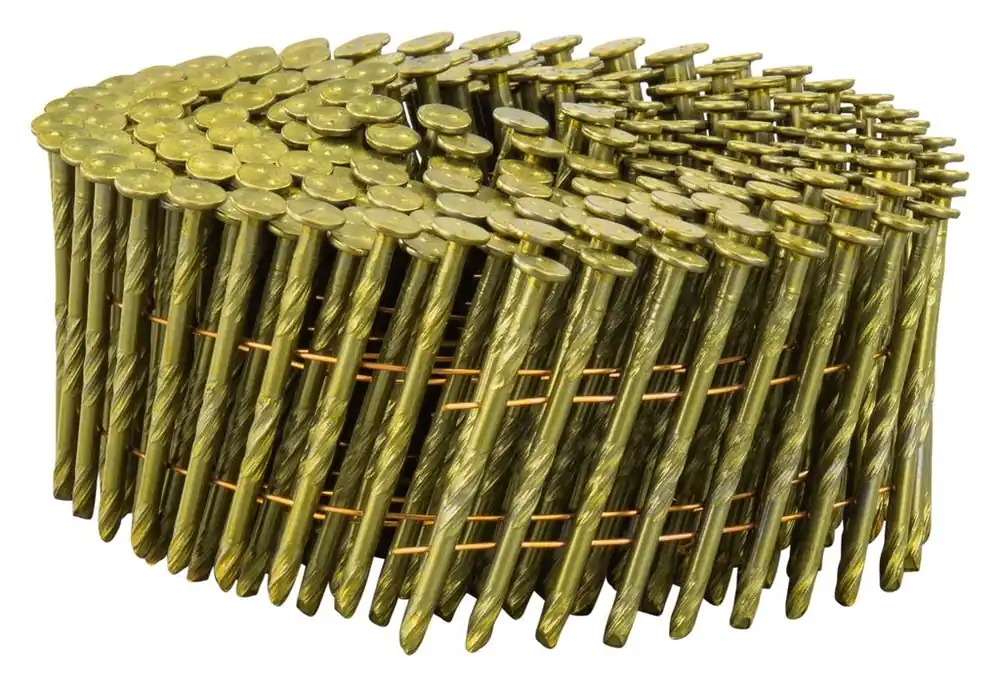 Makita Accessoires F-30971 Clous en fil métallique plat 2.9 x 50 mm Galva torsadé Vierge/enrobé de jaune 9000 pcs.