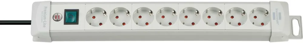 Brennenstuhl 1955580100 Premium-Line prise multiple 8 voies gris clair 3m H05VV-F 3G1,5