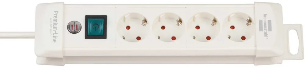 Brennenstuhl 1952240100 Premium-Line prise multiple 4 voies blanc 1,8m H05VV-F 3G1,5