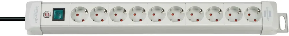 Brennenstuhl 1955500100 Premium-Line prise multiple 10 voies gris clair 3m H05VV-F 3G1,5