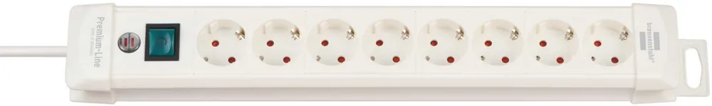 Brennenstuhl 1952280100 Premium-Line prise multiple 8 voies blanc 3m H05VV-F 3G1,5
