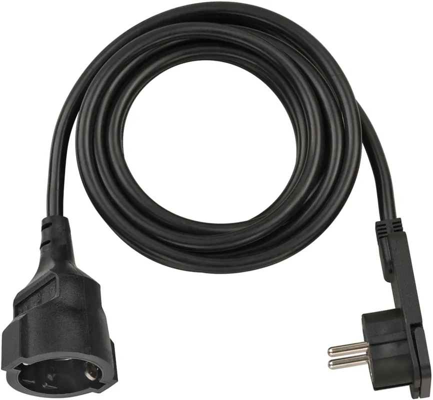 Brennenstuhl 1168980030 Rallonge en plastique de qualité avec fiche plate 3m H05VV-F3G1.5 noir