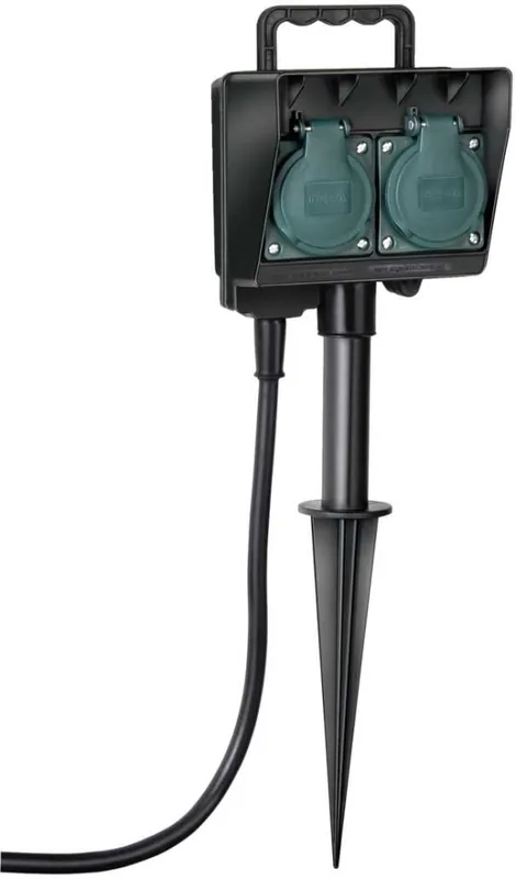 Brennenstuhl 1154430 Prise de jardin avec piquet de terre IP44 2 gang 1,4m H07RN-F 3G1,5