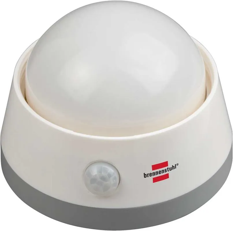 Brennenstuhl 1173290 Veilleuse LED NLB 02 BS à pile avec détecteur de mouvement infrarouge et interrupteur à poussoir 2 LED 6 lm 3x AA (inclus)