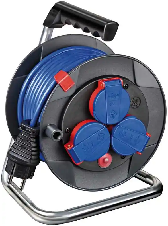 Brennenstuhl 1079850 Garant compact IP44 Enrouleur de câble 15m AT-N05V3-F 3G1,5 bleu