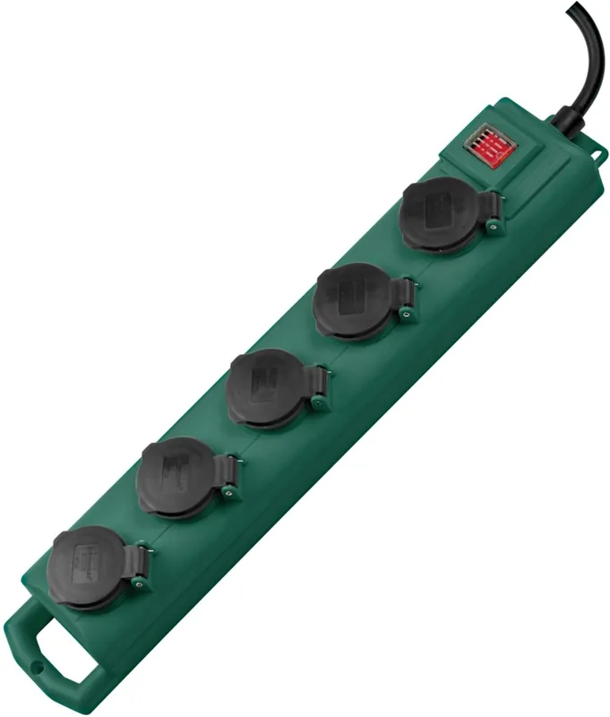 Brennenstuhl 1159910215 Super-Solid SL 554 DE IP54 Prise de jardin 5 voies 5m H07RN-F 3G1,5