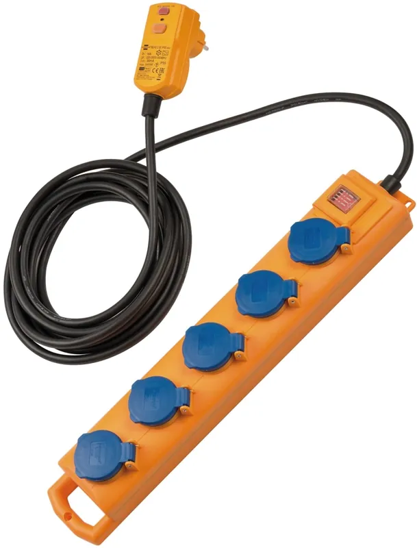 Brennenstuhl 1159900805 Super-Solid SL 554 DE FI IP54 Prise de table 5 voies 5m H07RN-F 3G1,5
