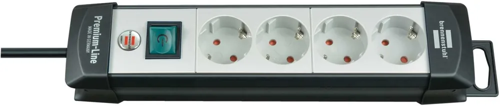 Brennenstuhl 1951540100 Premium-Line prise multiple 4 groupes noir/gris clair 1,8m H05VV-F 3G1,5