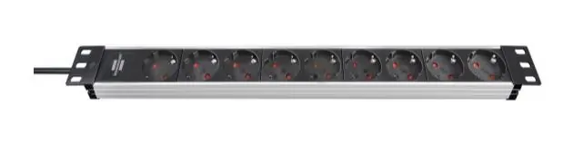 Brennenstuhl 1390007009 Premium-Line Technology 9 voies 2m H05VV-F 3G1.5 19".