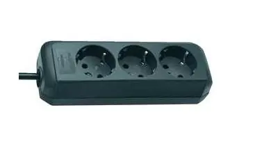 Brennenstuhl 1158620015 Eco-Line Bloc d‘alimentation 3 plis noir 1.5m H05VV-F 3G1.5