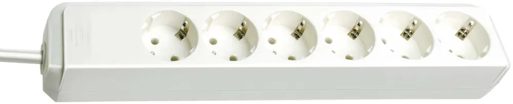 Brennenstuhl 1159420015 Eco-Line 6 voies blanc 1,5m H05VV-F 3G1.5