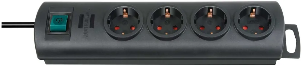 Brennenstuhl 1153300124 Primera-Line prise multiple 4 voies noir 1.5m H05VV-F 3G1.5