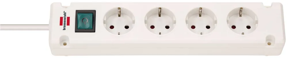 Brennenstuhl 1150650124 Bremounta prise multiple 4 voies blanc 1,5m H05VV-F 3G1,5