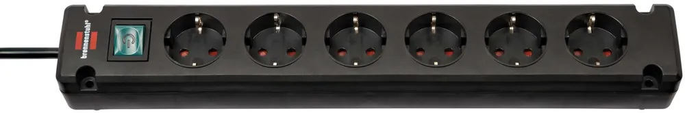 Brennenstuhl 1150650316 Bremounta power strip 6-way black 3m H05VV-F 3G1,5