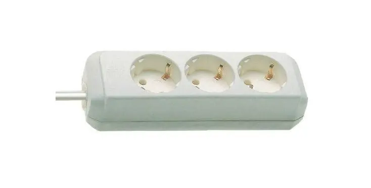 Brennenstuhl 1158610030 Eco-Line 3-gang blanc 3m H05VV-F 3G1.5