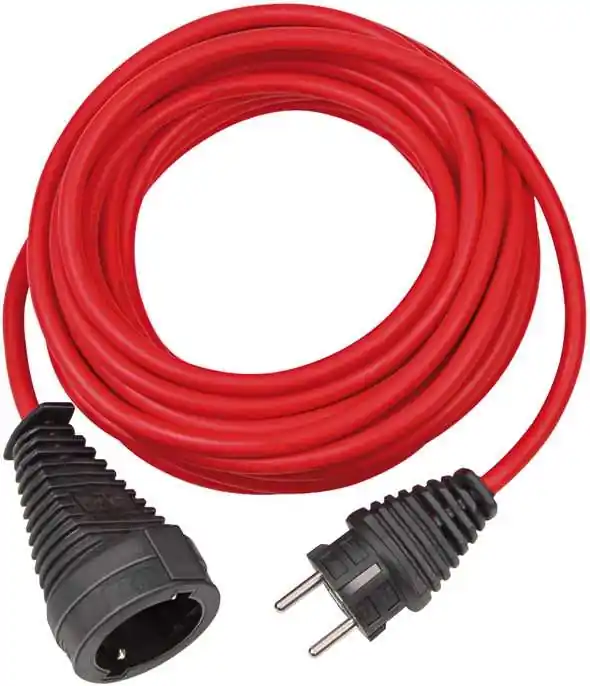 Brennenstuhl 1167460 Rallonge en plastique de qualité 10m rouge H05VV-F 3G1,5