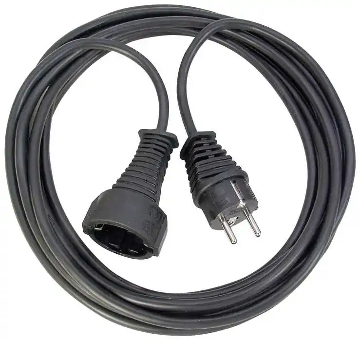 Brennenstuhl 1165010015 Rallonge en plastique de qualité 2m noir H05VV-F 3G1,5