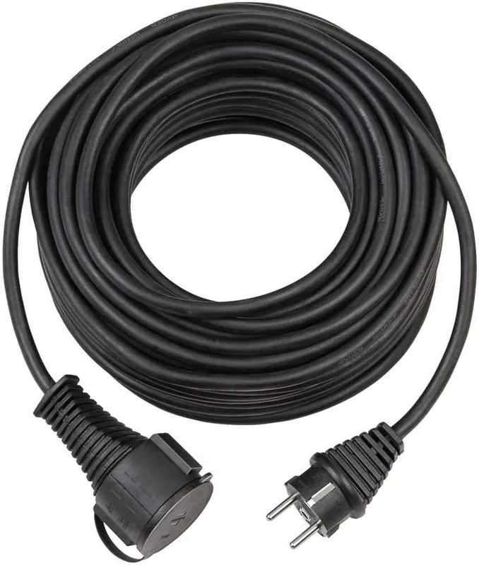 Brennenstuhl 1161420 IP44 Rallonge électrique en caoutchouc 5m noir H05RR-F 3G1,5