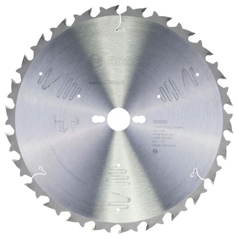 Bosch Bleu Accessoires 2608642503 Lame de scie circulaire carbure Expert pour bois 300 x 30 x 26T