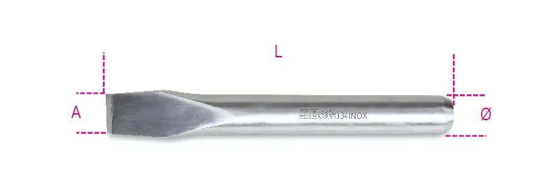 Beta 000340318 34INOX 160 Ciseaux à froid, en acier inoxydable