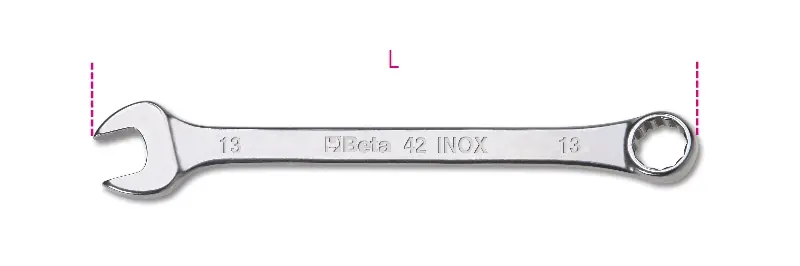 Beta 000420313 42INOX 13 Clé à anneau en acier inoxydable
