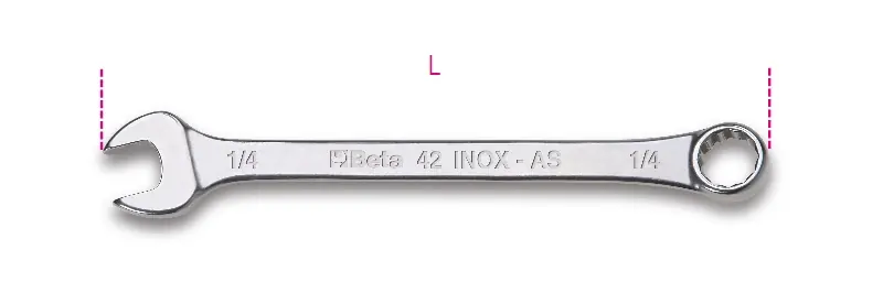 Beta 000420367 42INOX-AS 11/16 Clé à anneau, en acier inoxydable