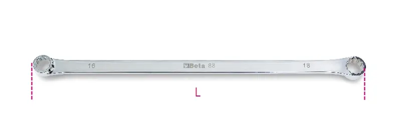 Beta 000880022 88 22X24 Clés plates doubles, version extra-longue