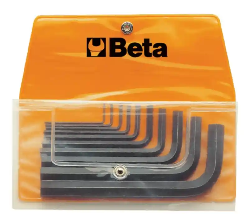 Beta 000960650 96N/B10 Jeu de 10 pièces de clés à douille coudées émoussées (art. 96N) en coffret