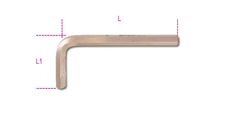 Beta 000960760 Clé d‘angle sans étincelle 1,5 mm 50 mm
