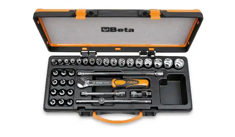 Beta 009100945 910B/C29 Jeu de clés à douille 3/8" 6 faces Métrique 6-22 mm