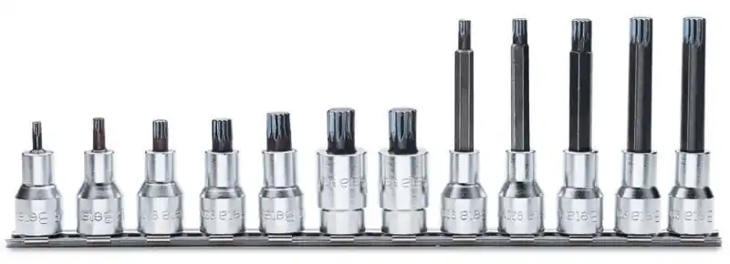 Beta 009200577 920XZN/SB12 Jeu de douilles tournevis 12 pièces avec profil XZN® (art. 920XZN) avec support