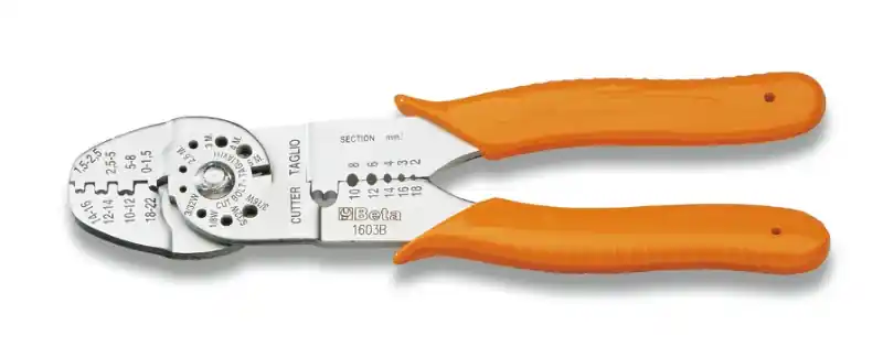 Beta 016030010 1603B Pince à sertir pour cosses non isolées à extrémité ouverte