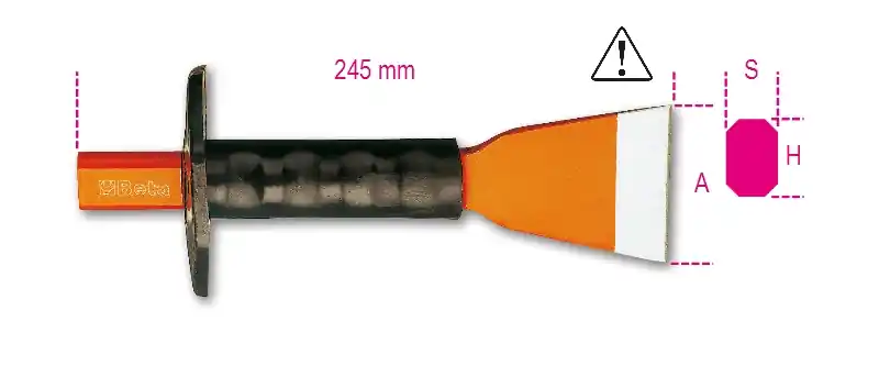 Beta 017020105 1702N/PM 50 Burins d‘assemblage extra-larges avec protection des mains
