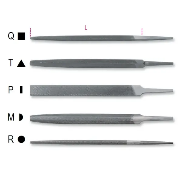 Beta 017180145 1718D10/P Lime bâtarde plate, sans manche 250 mm
