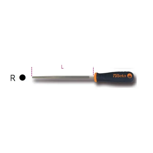 Beta 017190319 1719BMA12/R Lime semi-douce, ronde avec poignée 300 mm