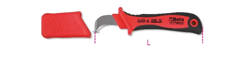 Beta 017770026 1777MQ/C Couteau à dénuder les câbles isolés