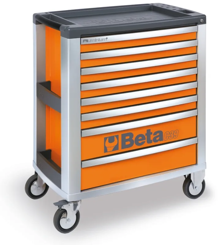 Beta 039000041 C39-8/O Chariot à outils avec 8 tiroirs Orange