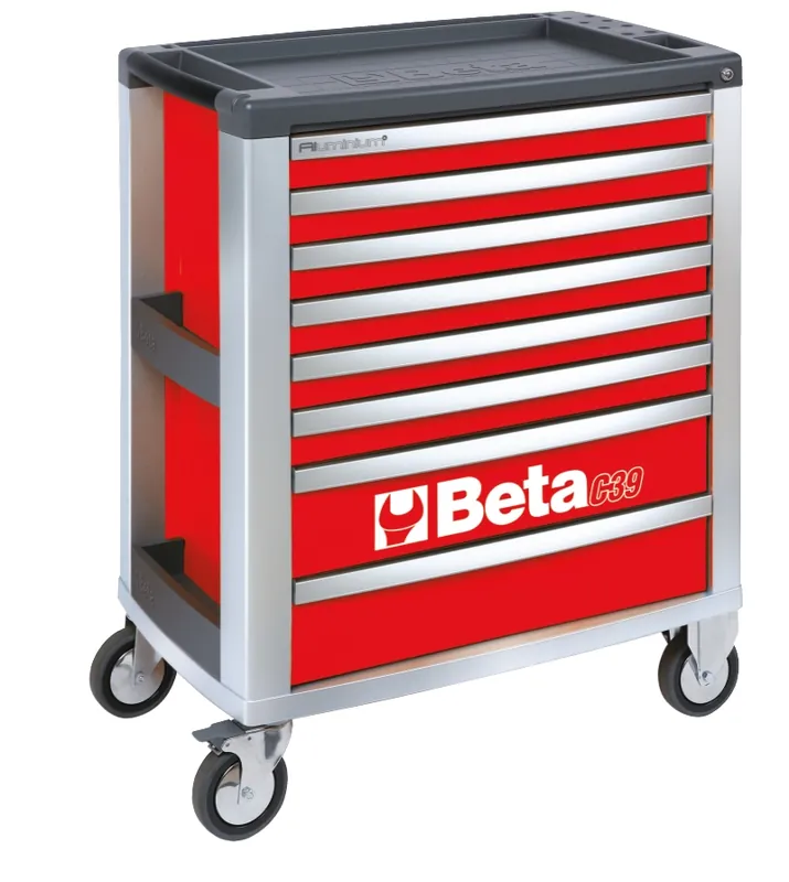 Beta 039000043 C39-8/O Chariot à outils avec 8 tiroirs Rouge