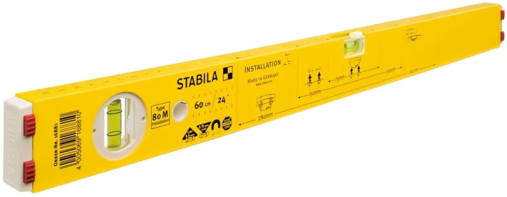 Stabila 16881 Type 80 M Niveau à bulle magnétique Installation 60 cm