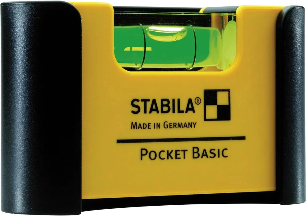 Stabila 18115 Niveau à bulle magnétique de poche avec clip ceinture électrique
